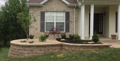 double arc retaining wall